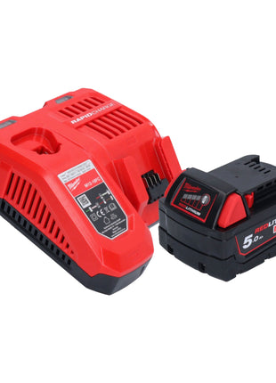 Martillo combinado a batería Milwaukee M18 FHX-501 18 V 2,5 J SDS-Plus sin escobillas + 1x batería 5,0 Ah + cargador