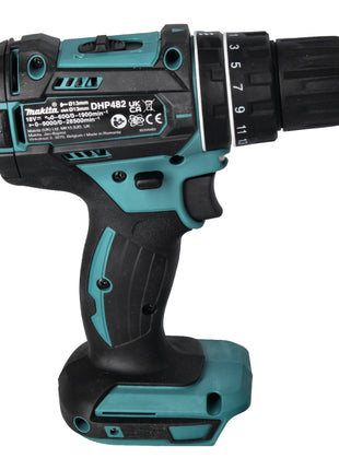 Makita DHP 482 SFJ-R Perceuse-visseuse à percussion sans fil 18 V 62 Nm + 2x batterie 3,0 Ah + chargeur + RHINO