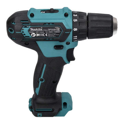 Taladro atornillador inalámbrico Makita DF 333 DSAJ 12 V máx. 30 Nm + 2 baterías 2,0 Ah + cargador + Makpac