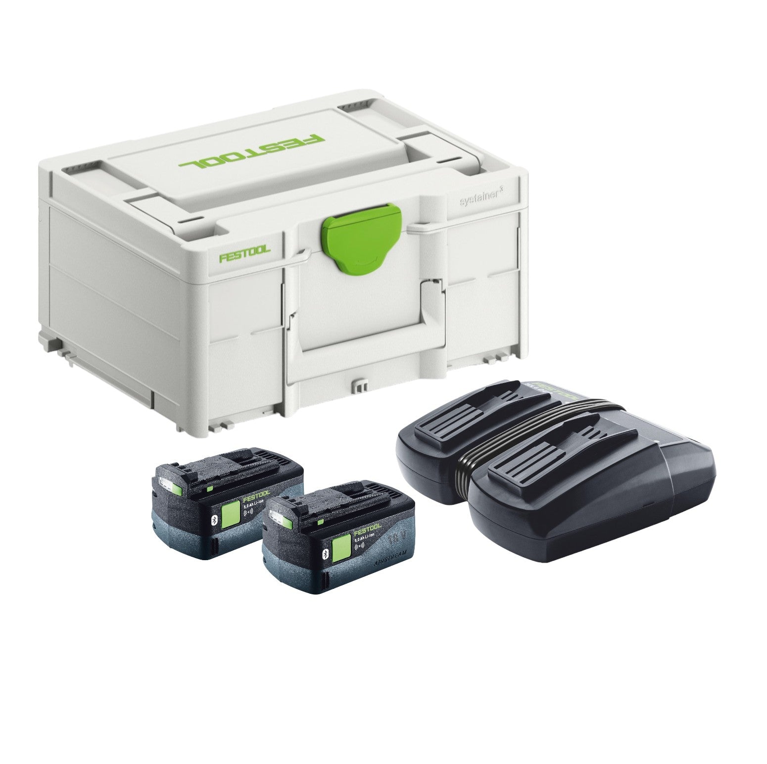 Festool Energie Set SYS 18V 2x5 0 TCL 6 DUO 577707 2x Akku 5 0 Ah TCL 6 DUO Ladegeraet Systainer 1 - toolbrothers