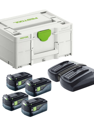 Festool Energie-Set SYS 18V 4x5,0/TCL 6 DUO ( 577709 ) 4x batterie 5,0 Ah + TCL 6 DUO chargeur + Systainer