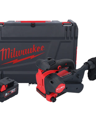 Milwaukee M18 FBTS75-501X akumulatorowa szlifierka taśmowa 18 V 75 x 457 mm bezszczotkowa + 1x akumulator 5,0 Ah + skrzynka HD - bez ładowarki