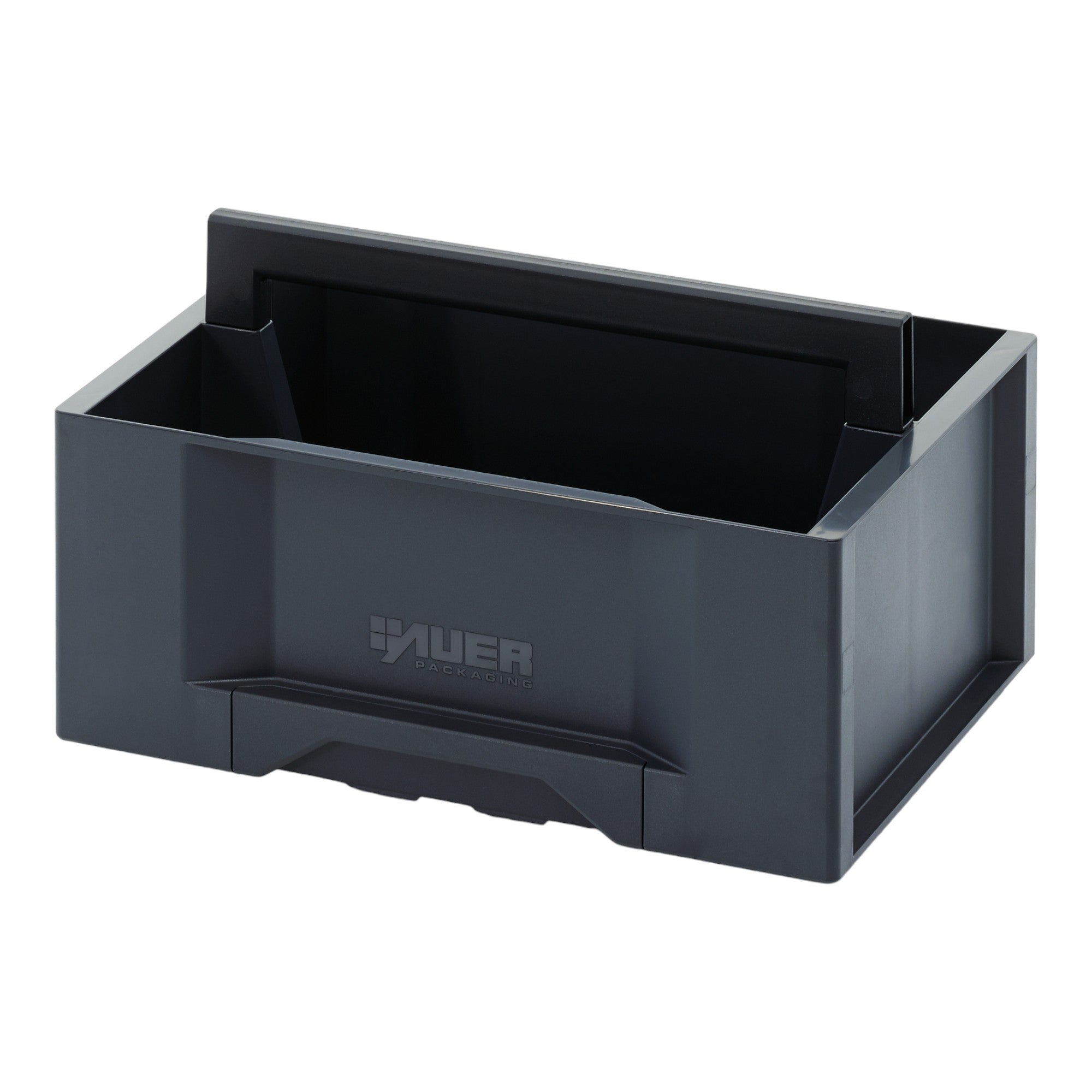 AUER Toolbox Basic Werkzeugkoffer 400 x 300 x 230 mm grau TB W 4316 F1 offen mit Haltegriff 0 - toolbrothers