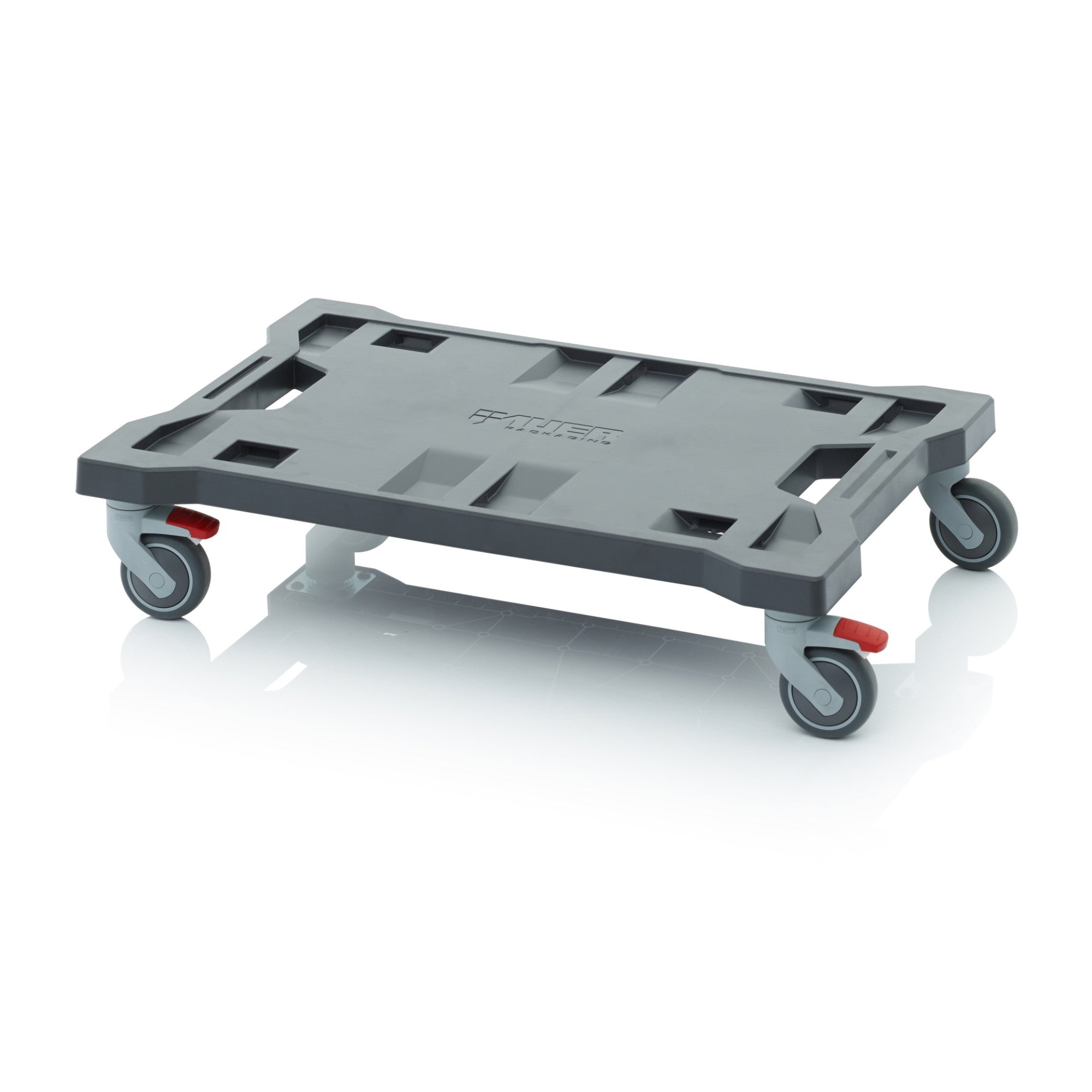 AUER Transportroller Rollbrett Toolbox 600 x 400 mm 250 kg Traglast grau TB TR 64 FE 4x Lenk Raeder 2x Feststeller 0 - toolbrothers