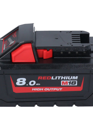 Milwaukee M18 FBTS75-801X akumulatorowa szlifierka taśmowa 18 V 75 x 457 mm bezszczotkowa + 1x akumulator 8,0 Ah + skrzynka HD - bez ładowarki