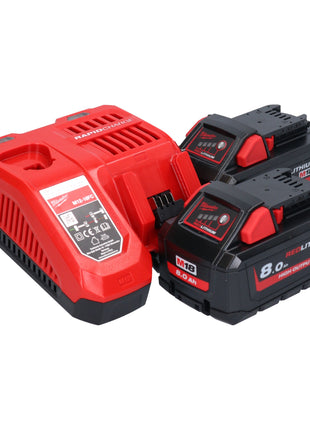 Tronçonneuse à batterie Milwaukee M18 FCHS-802 18 V 40 cm sans balais + 2x batteries 8,0 Ah + chargeur