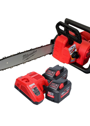 Motosierra a batería Milwaukee M18 FCHS-122 18 V 40 cm sin escobillas + 2x baterías 12,0 Ah + cargador