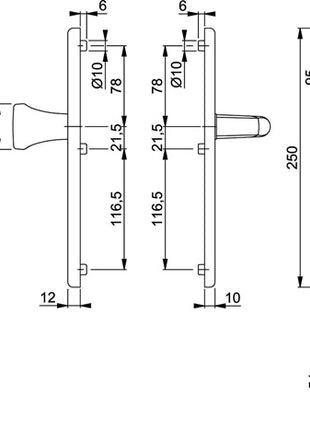 HOPPE Schutzgarnitur London 78G/2221/2410/113 Aluminium F1 ( 3000209900 )