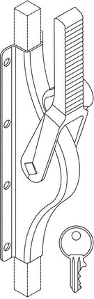 FUHR gate drive bolt 902Z DIN left/ right galvanised ( 3000250819 )