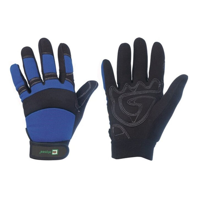 ELYSEE synthetic leather gloves Master size 10 black/blue ( 4000371075 )