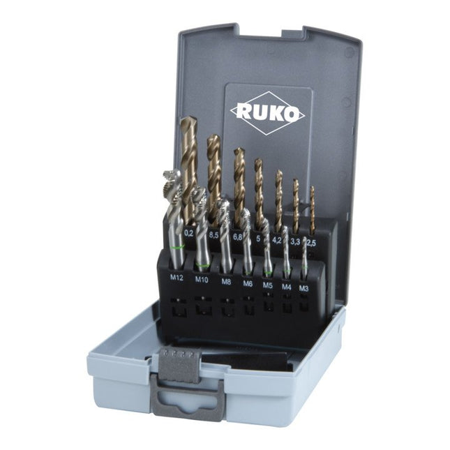 RUKO juego de machos de roscar DIN 371/376 C M3-M12 14 piezas ( 4000602049 )