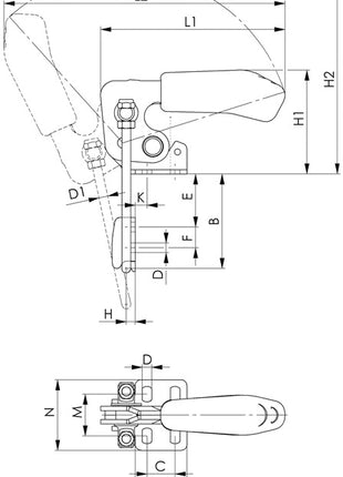 Tensor de cerradura AMF N° 6848V tamaño 4 (4123683400)