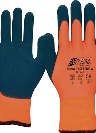 Guantes de protección contra el frío NITRAS SOFT GRIP W talla 9 naranja/azul oscuro (8000235057)