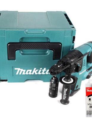 Makita DHR 264 ZJ 2 x 18 V / 36 V Akku-Bohrhammer SDS-PLUS im Makpac + 5 tlg. Hartmetall Bohrer Set für Mauerwerk und Beton - ohne Akku, ohne Ladegerät - Toolbrothers