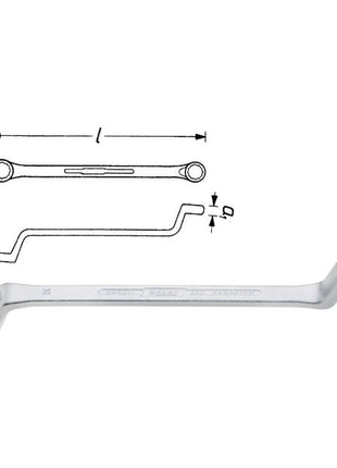 HAZET clé polygonale double 630 30 x 32 mm 365 mm ( 8000462664 )