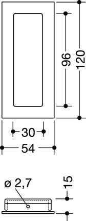 HEWI Sliding door cover 544.54B120 Polyamide 98 signal white matt ( 8000591039 )