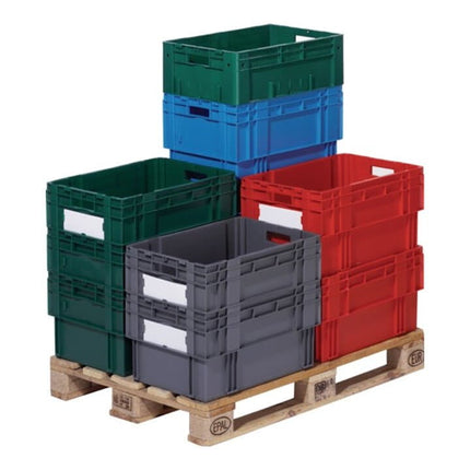 LA-KA-PE Swivel stacking container PP blue ( 9000446131 )