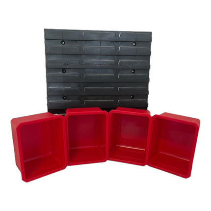Qbrick System Container Set No. 1 Parete dell'officina 39 x 35 cm con 4 contenitori per le valigette System ONE e System TWO