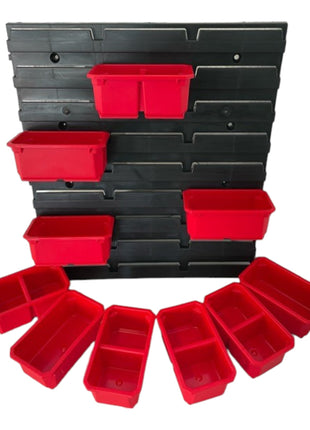 Qbrick System Container Set Nr. 3 Werkstattwand 39 x 35 cm mit 10 Behältern für PRO Organizer 100 Expert / 200 Expert / PRO Drawer 3