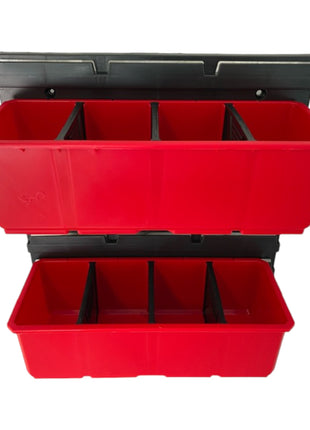 Qbrick System Container Set Nr. 5 Paroi d'atelier 39 x 35 cm avec 2 étagères pour ONE 200 Basic / Profi / Technik et ONE Organizer XL