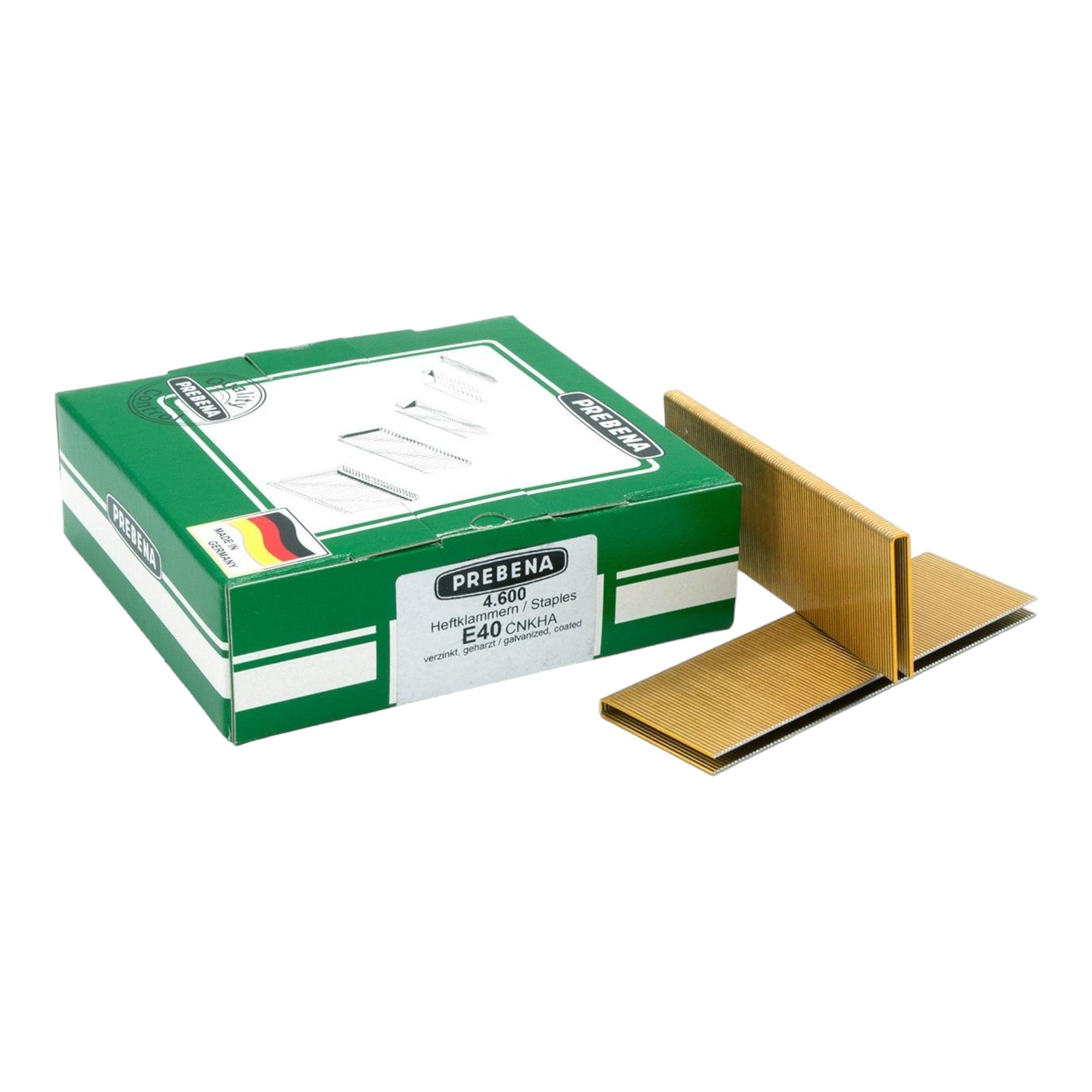 Prebena E40CNKHA Heftklammern Klammern 40 mm Typ E 4600 Stueck verzinkt geharzt 0 - toolbrothers