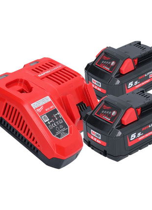 Batidora de batería Milwaukee M18 FPM-552X 18 V 20 l sin escobillas + 2x baterías 5,5 Ah + cargador + caja HD