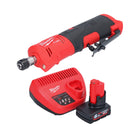 Milwaukee M12 FDGS-601 akumulatorowa szlifierka prosta 12 V 6/8 mm bezszczotkowa + 1x akumulator 6,0 Ah + ładowarka