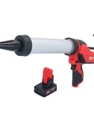 Pistola de cartuchos a batería Milwaukee M12 PCG/400A-401 12 V 400 ml + 1x batería 4,0 Ah - sin cargador