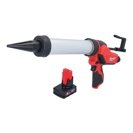 Pistola de cartuchos a batería Milwaukee M12 PCG/400A-401 12 V 400 ml + 1x batería 4,0 Ah - sin cargador