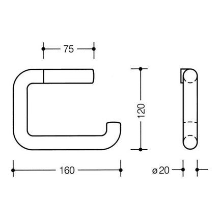 HEWI WC paper holder 477.21.100 99 Polyamide ( 3000205958 )