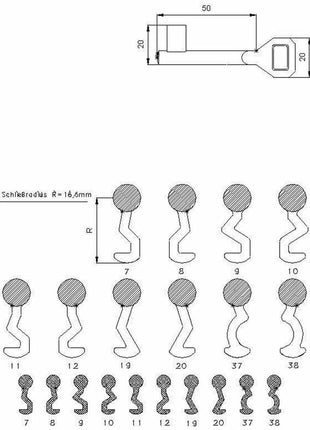 SSF buntbart key lock number 7 ( 3000251999 )