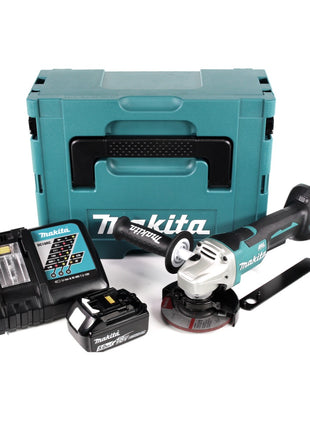 Makita DGA 458 RT1J Akku Winkelschleifer 18 V 115mm Brushless + 1x Akku 5,0Ah + Ladegerät + Makpac - Toolbrothers