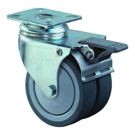 BS ROLLEN Double swivel castor with total brakes 50 mm 60 kg ( 3000275276 )