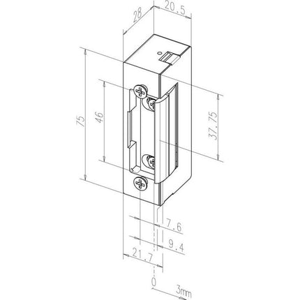 Gâche électrique ASSA ABLOY 17 12 V DC 100%ED Standard ( 3324034087 )