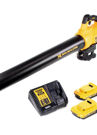 DeWalt DCM 562 D2 18V Li-Ion Akku Gebläse Laubbläser + 2x DCB 183 18V 2,0 Ah Akku + DCB 115 Ladegerät - Toolbrothers