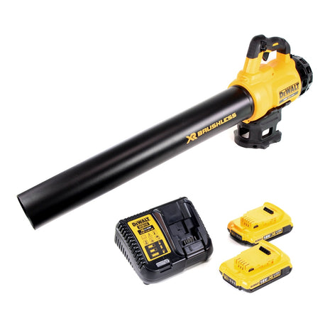 DeWalt DCM 562 D2 18V Li-Ion Akku Gebläse Laubbläser + 2x DCB 183 18V 2,0 Ah Akku + DCB 115 Ladegerät - Toolbrothers