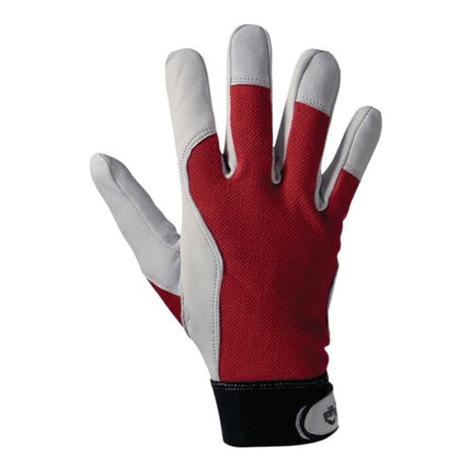 LEIPOLD+DÖHLE gloves Griffy size 9 red/natural colour ( 4000371102 )