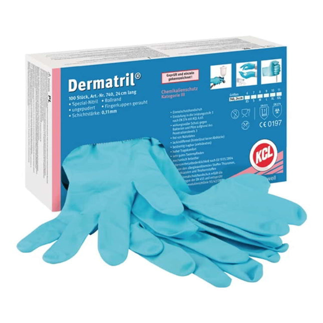 HONEYWELL disposable gloves Dermatril 740 size 10 blue ( 4000371731 )
