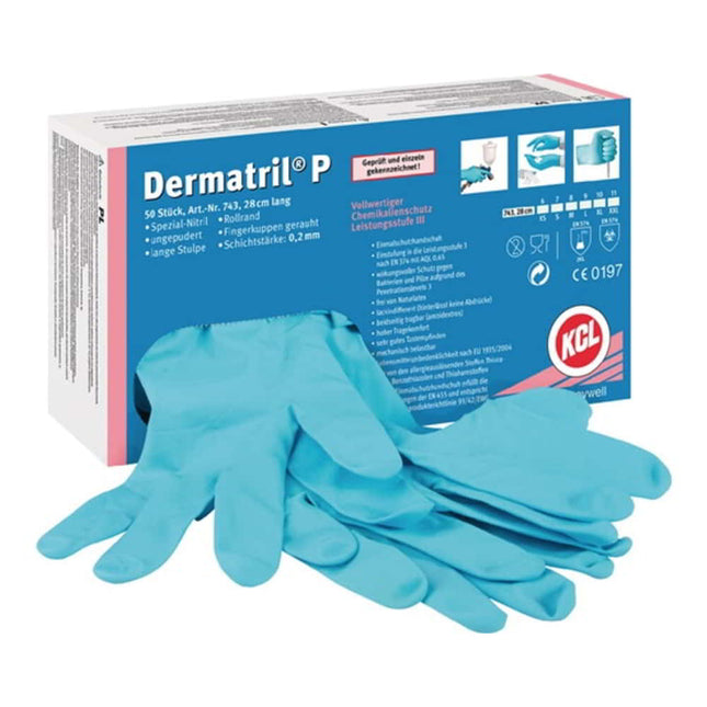 HONEYWELL guantes desechables Dermatril P 743 talla 10 azul ( 4000371736 )