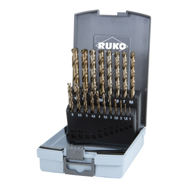 RUKO twist drill set DIN 338 type VA nominal Ø 1-10x0.5 mm ( 4000600881 )