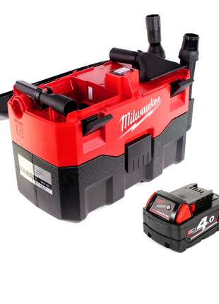 Milwaukee M18 VC 401 18V Akku Nass- & Trockensauger + 1x Akku 4,0Ah - ohne Ladegerät - Toolbrothers