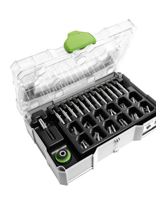 Festool Akku Bohrschrauber T 18+3 Li im T-LOC mit 2 x 3,1 Ah Akkus und Ladegerät ( 575596 ) + Centrotec Set im Mini Systainer ( 203817 ) - Toolbrothers