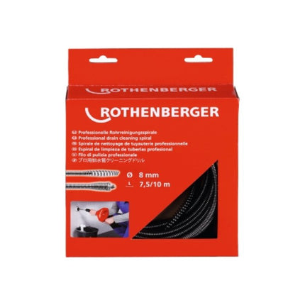 Herramienta espiral ROTHENBERGER longitud 7,5 m espiral-Ø 8 mm ( 4000781060 )