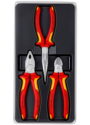 Juego de alicates KNIPEX, contenido del paquete eléctrico 3 piezas VDE (4000794416)