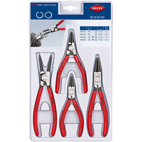 KNIPEX Jeu de pinces pour circlips  4 pièces emballage plastique stable ( 4000795290 )