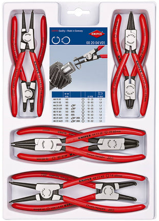 KNIPEX Juego de alicates para arandelas, 8 piezas, perforación SB (4000795291)