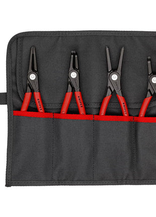 KNIPEX Juego de alicates para arandelas de precisión, 4 piezas en bolsa enrollable (4000795455)