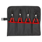 KNIPEX Juego de alicates para arandelas de precisión, 4 piezas en bolsa enrollable (4000795455)