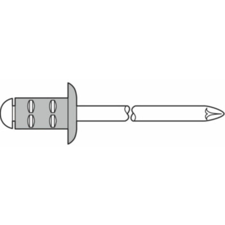 Remache ciego GESIPA Vástago de remache PolyGrip® dxl 3,2 x 11 mm (4000813758)