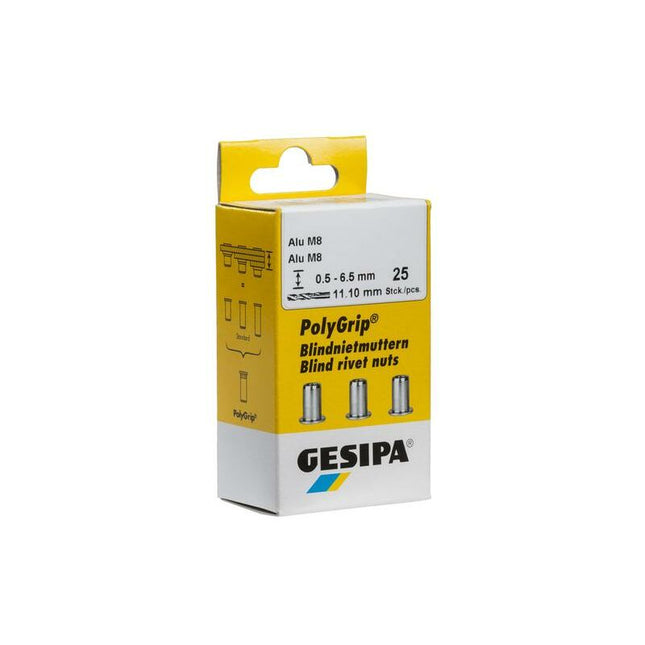 GESIPA blind rivet nut PolyGrip(R) rivet shank d x l 7 x 13.5 mm M5 ( 4000813825 )